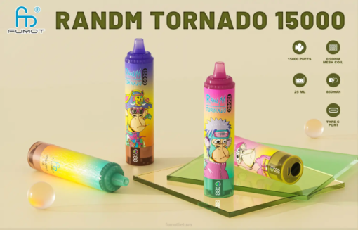 išskirtinis Fumot Tornado 15 000 vienkartinių garų 25 ml (1 vnt.) TD8N9 | Fumot Vape Amazon