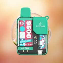Aivono Aim Tank 9500 Puffs Arbūzo Ledas 650mAh 5% nikotino